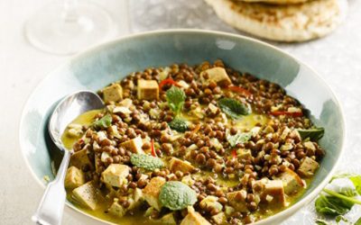 Linzencurry met Naanbrood